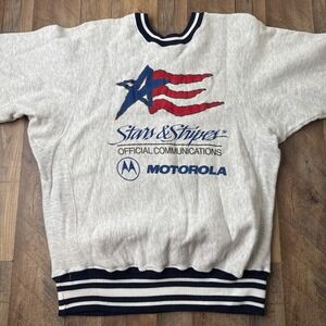 Vintage 1992 America's Cup Stars & Stripes Sweatshirt Large‎ Gray Dennis Conner